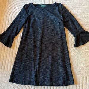 Lauren Ralph Lauren Black and Gray Knit Dress